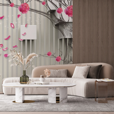 Розовый сад в 3D