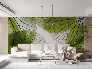 прозрачные зеленые листья