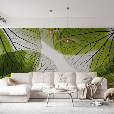 прозрачные зеленые листья