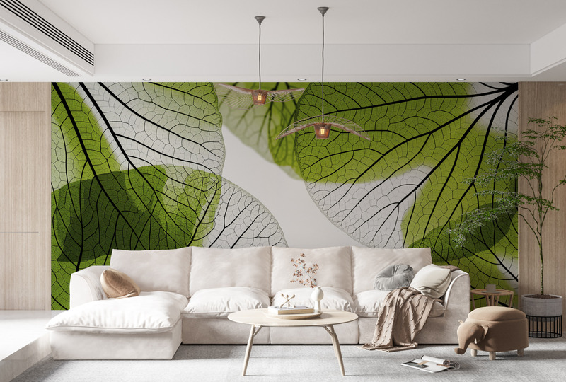 прозрачные зеленые листья