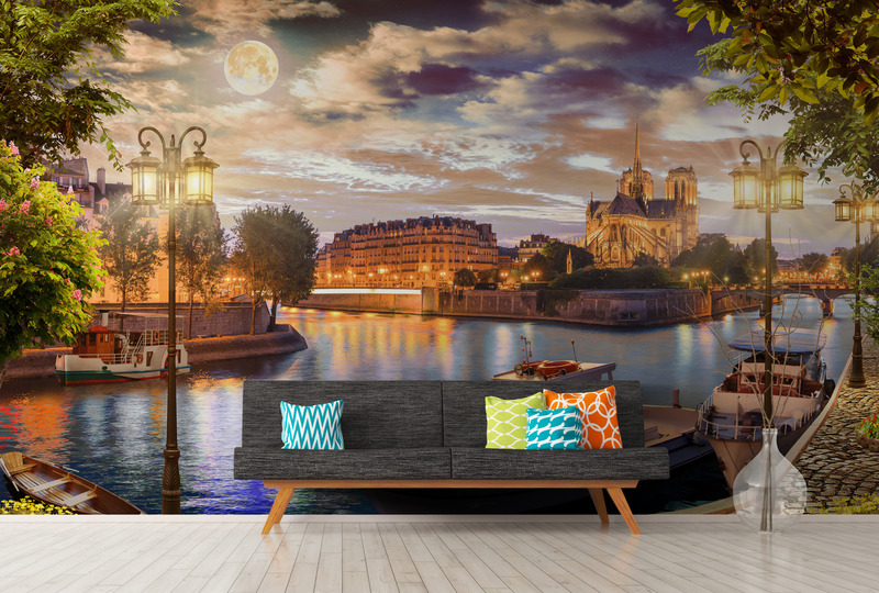 Лунный шарм Сены у Нотр-Дама