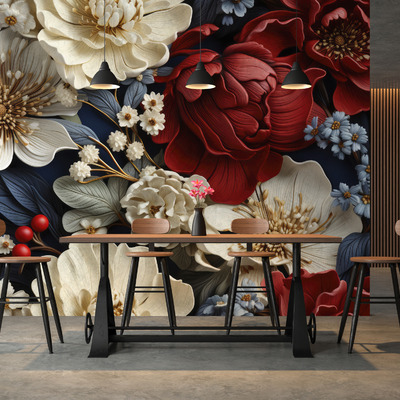 Изысканные бутоны красного и белого