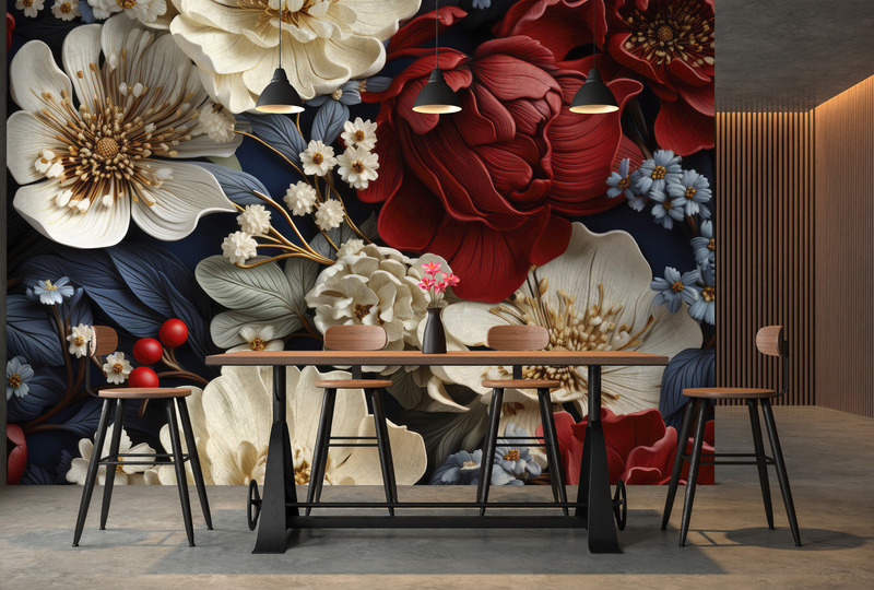 Изысканные бутоны красного и белого