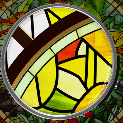 Цветущий витражный круг