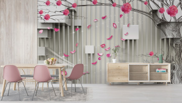 Розовый сад в 3D