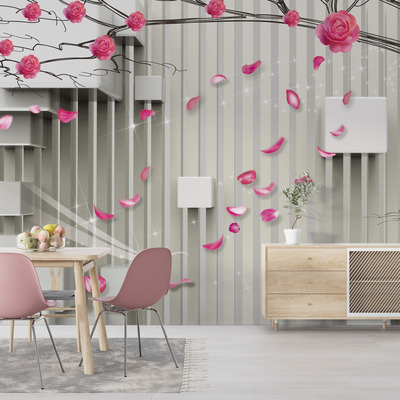 Розовый сад в 3D