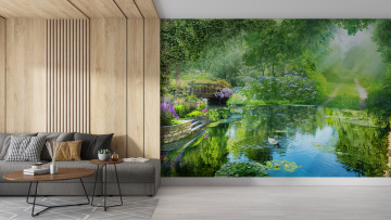 Лебедь в изумрудном саду