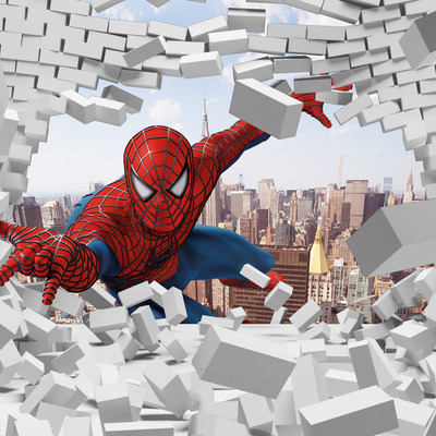 Человек-паук пробивает стены