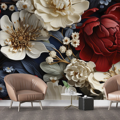 Изысканные бутоны красного и белого