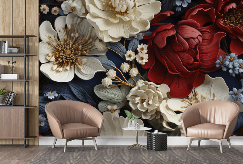 Изысканные бутоны красного и белого