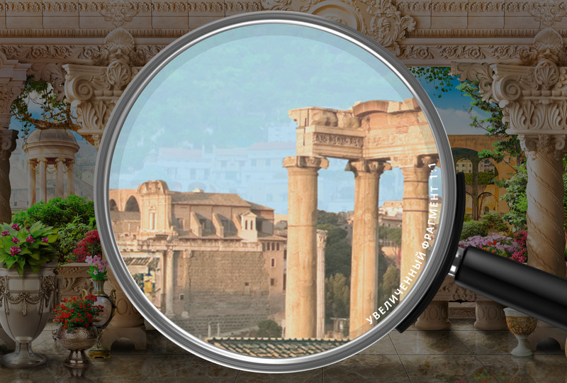 Колонны и ландшафт древнего города