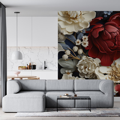 Изысканные бутоны красного и белого