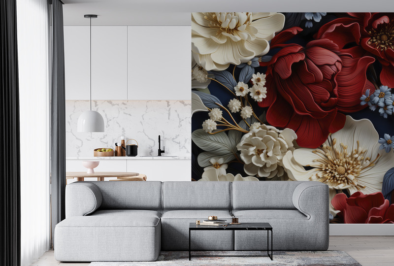 Изысканные бутоны красного и белого