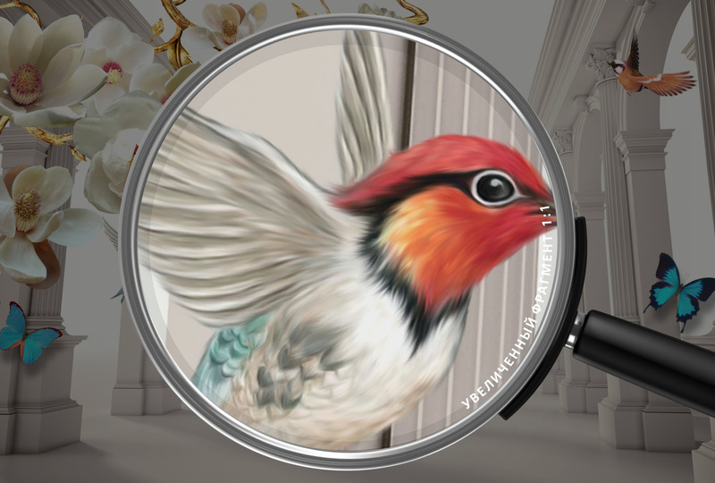 Цветы над колоннами