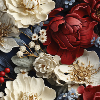 Изысканные бутоны красного и белого