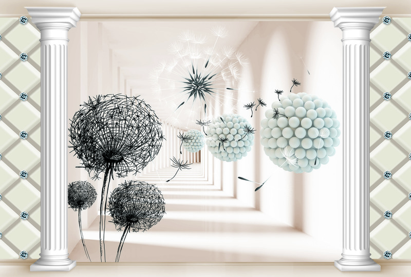 Одуванчики в античном зале